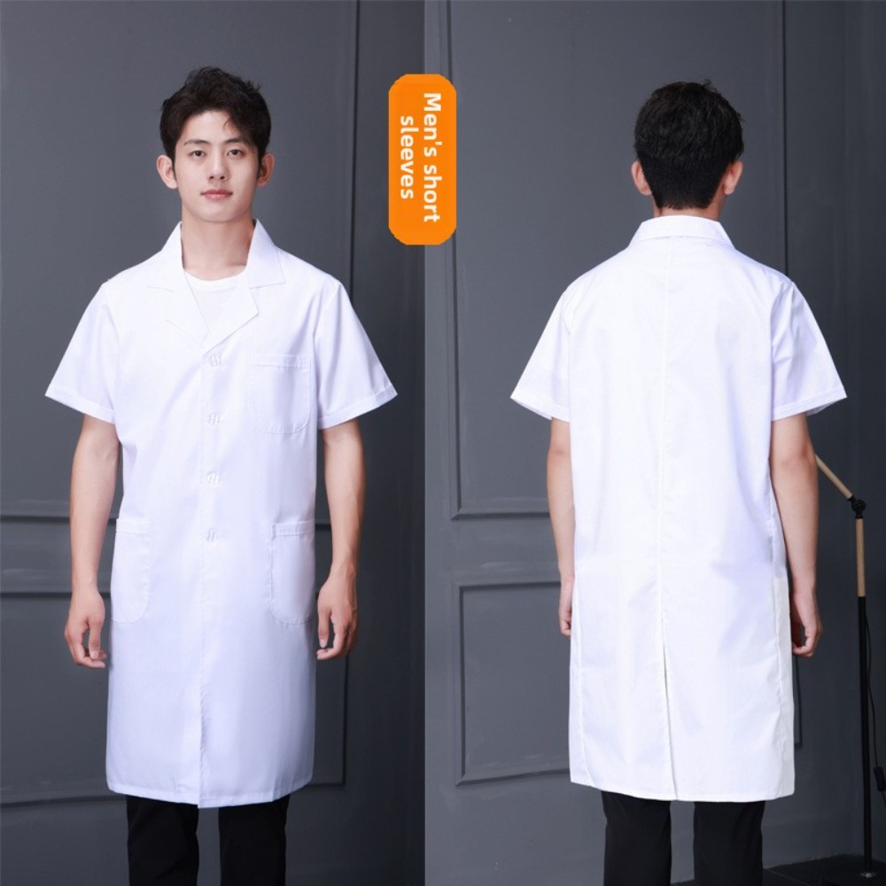 Medical Lab Worker - Short Sleeve Doctor Lab Coat for