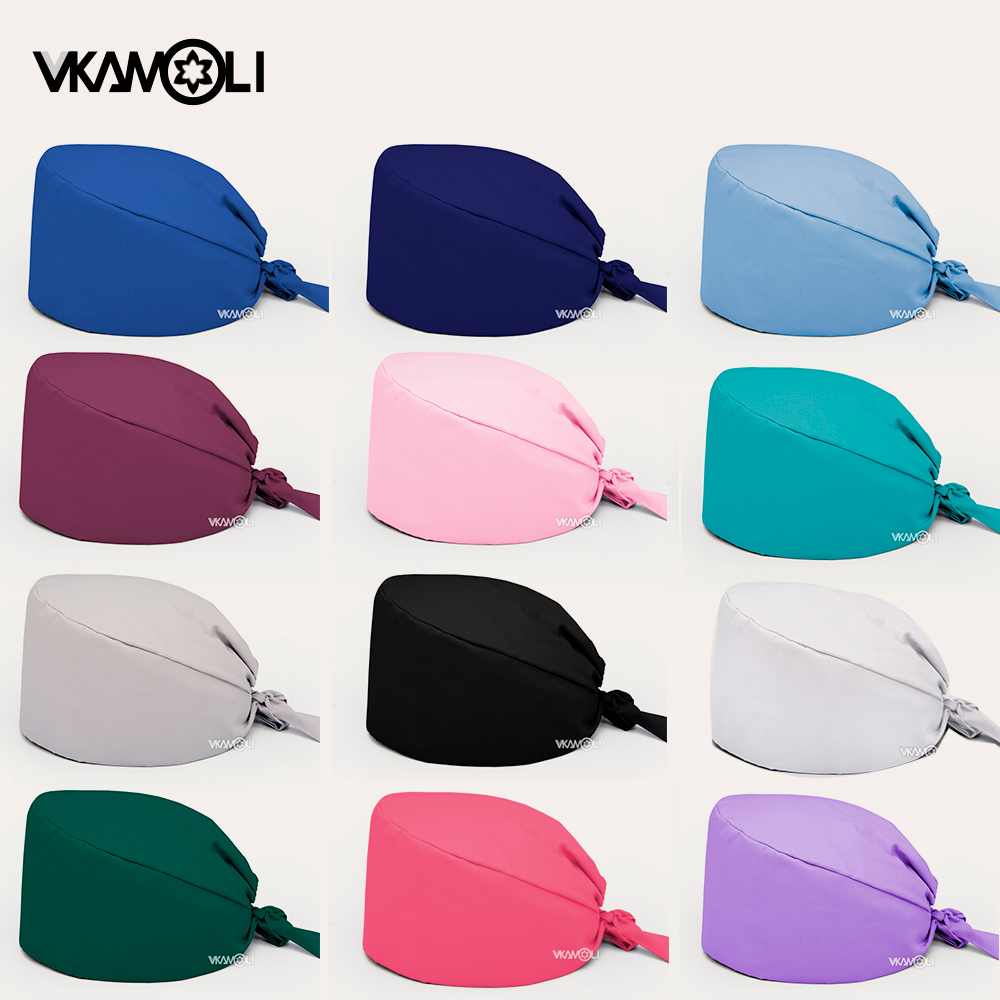 Solid color scrubs caps Pet Gr - Medical Lab Work 评论和价格